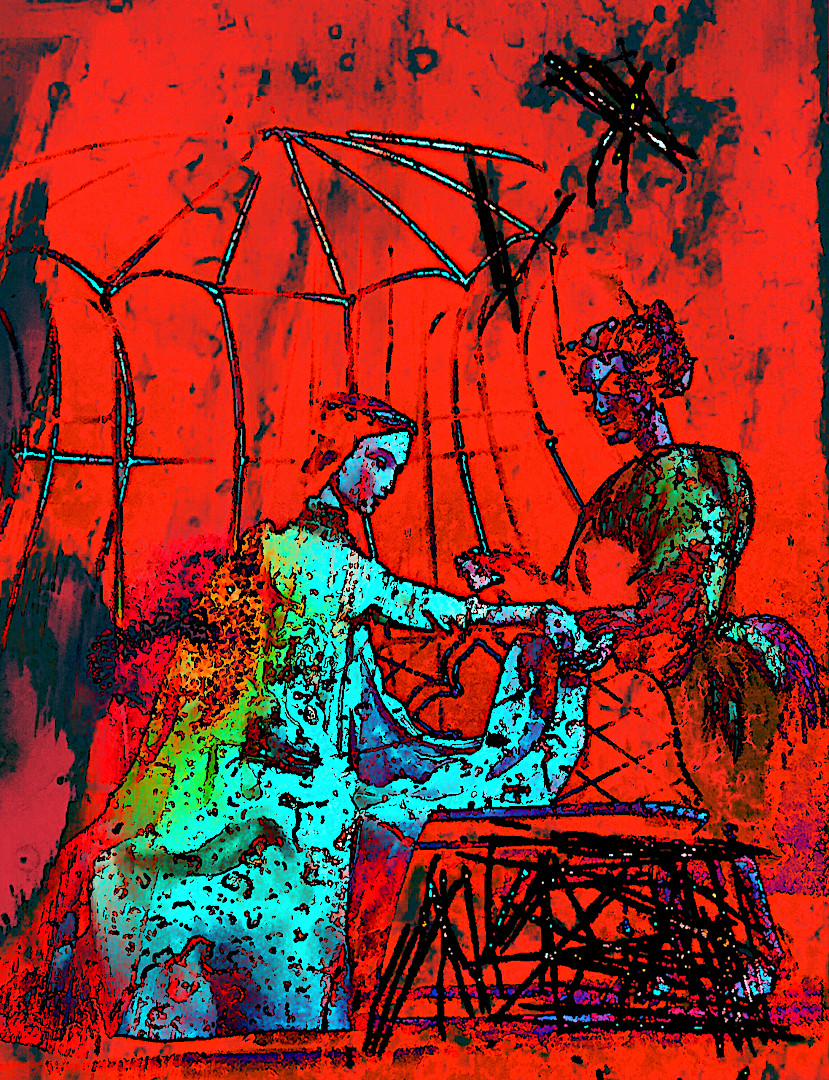 Pamina wird von Papano getröstet